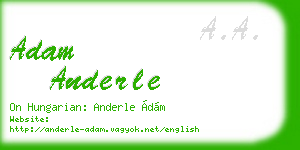 adam anderle business card